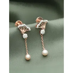 Malabar Gold and Diamonds 18k Rose Gold Drop Earrings-picture-15