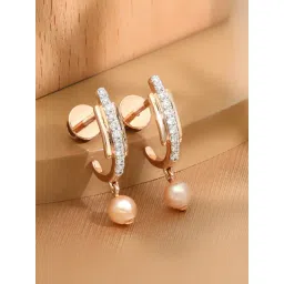 Malabar Gold and Diamonds 18k Rose Gold Drop Earrings-picture-14