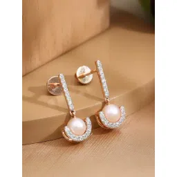Malabar Gold and Diamonds 18k Rose Gold Drop Earrings-picture-16