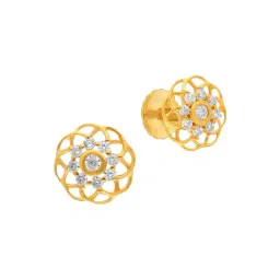 Malabar Gold and Diamonds 22k (916) Yellow Gold Earrings for Women-picture-22
