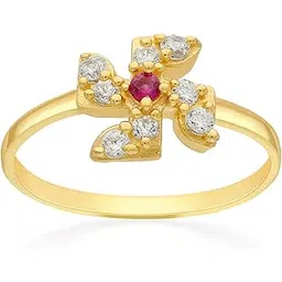 Malabar Gold and Diamonds 22k (916) Yellow Gold Ring for Women-image-1