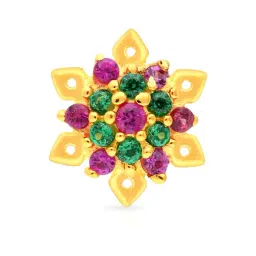 Malabar Gold and Diamonds 22k Gold Floral Nosepin for Women-image-21