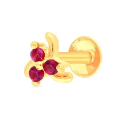 Malabar Gold and Diamonds 22k Gold Floral Nosepin for Women-image-49