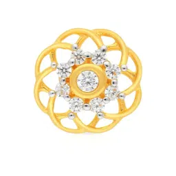 Malabar Gold and Diamonds 22k Gold Floral Nosepin for Women-image-24
