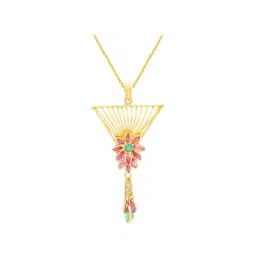 Malabar Gold and Diamonds 22k Gold Precia Gemstone Pendant without Chain for Women-image-27