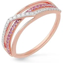 malabar gold & diamonds Malabar Gold and Diamonds 18k (750) Rose Gold and Diamond Ring for Women-picture-11