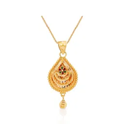 malabar gold and diamonds Malabar Gold & Diamonds 22k BIS Hallmark Yellow Gold Pendant for Women-picture-25