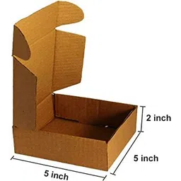 Self-Locking Box Cardboard 3ply self lock box size :-5x5x2 inch (pack of 25) Packaging Box-image-4