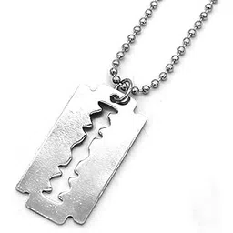 Malas Collections Men Jewellery Blade Symbol Locket With Dot Chain For Men-picture-12