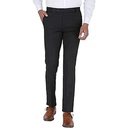 maleno Men's Black Formal Trousers for Men | Slim Fit Trousers for Men |Trousers for Office, Party-picture-42