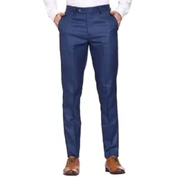 maleno Men's Diamond Dobby Textured Slim Fit Trouser | Trousers for Men | Men Formal Pant-picture-15