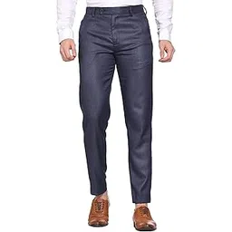 maleno Men's Polycotton Blend Slim Fit Textured Trouser | Soft and Breathable Fabric | Trousers for Office, Party-picture-21