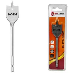 Malfah Enterprises 16mm Carbon Steel Silver Hex Shank Flat Wood Bit-picture-40