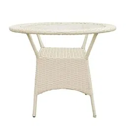 MALHOTRA OFFICE SYSTEMS Patio D-8 Indoor Outdoor Living Room Balcony Garden 4Chair + 1Table Furniture Set| Coffee Chair Table Set|Powder Coated(Off White) image 3