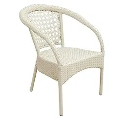 MALHOTRA OFFICE SYSTEMS Patio D-8 Indoor Outdoor Living Room Balcony Garden 4Chair + 1Table Furniture Set| Coffee Chair Table Set|Powder Coated(Off White) image 2