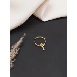 Mali Fionna Gold-Plated Artificial Stones and Beads Ring Nosepin-picture-14