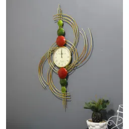 malik design Multicolour Metal Sun Novelty Wall Clock-picture-37