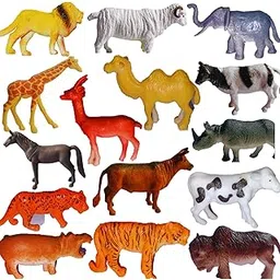 Mallexo 24PCs Realistic Combo of Jungle Animal Toys for Kids with Domestic Farm Animals Set Toy Birthday Gifts Forest Animal Action Figures Toys 3 Years Old & Up Boys Girls Toddlers Birthday Gifts-picture-30