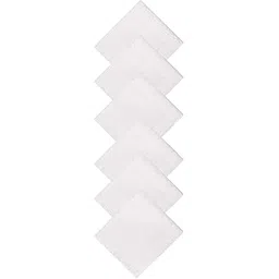 malvina Unisex 100% Cotton Premium Collection Handkerchiefs - (Pack of 6) (White -46X46 CM)-picture-20