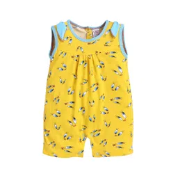 mama & bebe Girls Tweety Printed Cotton Round Neck Breathable Rompers-picture-16