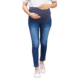 mama & bebe Mama and Bebe Womens Maternity Denim Pant, with Stretchable Fabric Best for Pregnant Ladies-picture-26