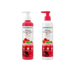 Mamaearth Hibiscus Damage Repair Shampoo & Conditioner with Curry Leaves - 250ml Each-picture-17