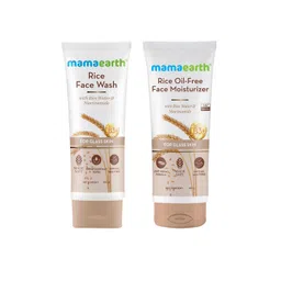 Mamaearth Rice Face Wash 100ml & Rice Oil-Free Face Moisturizer 80g Combo-picture-23