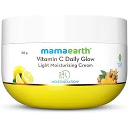 Mamaearth Vitamin C Daily Glow Light Moisturizing Cream with Vitamin C & Turmeric 50g | For Face, Hand & Body | 24H Moisturization | Quick Absorbing, Non-Greasy | Soft Moisturizer | All Skin Types-picture-11
