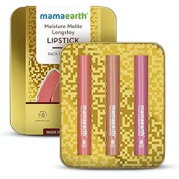 Mamaearth Moisture Matte Long Stay Lipstick Minis Gift Set - Nude Perfection | 8 Hour Moisture Lock | Up to 12-Hour Long Stay | Smudge Proof | Travel-Friendly | Gifting For Valentine's Day, Birthday, Anniversary & Special Occasions | Premium Gift Pack-picture-40