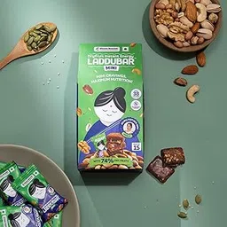 mamanourish LADDUBAR Minis Dryfruit Energy Bars | No Refined Sugar & Preservatives Free | Bite Size Mini Bars | Pack of 15-picture-25