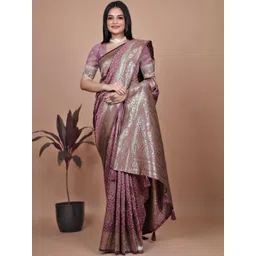 Mameraa Ethnic Motifs Woven Design Zari Saree-picture-36
