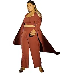 mamicha Inaya 3 Piece Co-ord Set Brown-picture-27