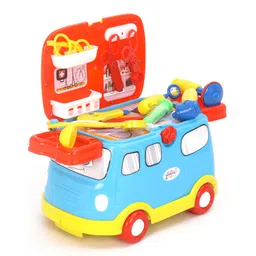 Mamma Mia 2 in 1 Doctors Role Play  Vehicle Set of 16 - Multicolour-image-2