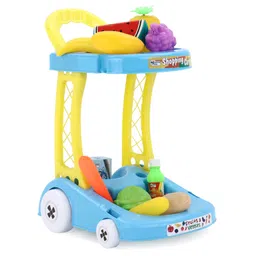 Mamma Mia Super Market Trolley Pretend Playset - 8 Pieces (Color May Vary)-image-28