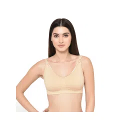 Mamma Presto Wirefree Lightly Padded Maternity Feeding Bra - Beige-picture-27