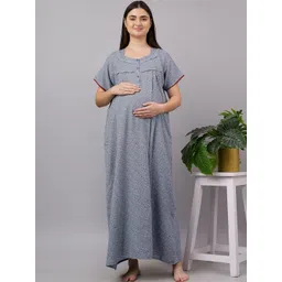 Mammas Maternity Printed Maxi Nightdress-picture-36