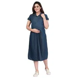 mamma's maternity Solid A-line Dress-picture-12