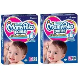 Mamy Poko 56 Pcs Extra Absorb Diapers Pant Packet, Size: Medium (Pack of 2)-picture-14