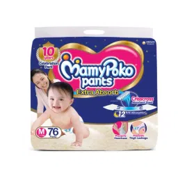 MamyPoko Extra Absorb Pant Style Diapers Medium - 76 Pieces-picture-11