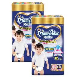 MamyPoko Extra Absorb Pants Style Diapers Extra Large - 40 Pieces - (Pack of 2)-picture-27