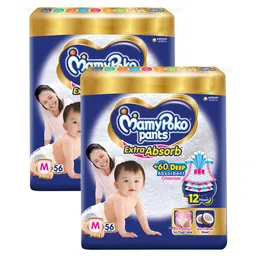 MamyPoko Extra Absorb Pants Style Diapers Medium - 56 Pieces - (Pack of 2)-picture-16