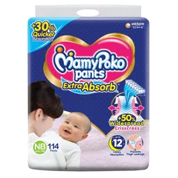 MamyPoko Extra Absorb Pants Style Diapers New Born - 114 Pieces-picture-36