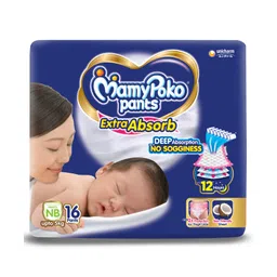 MamyPoko Extra Absorb Pants Style Diapers New Born - Pack of 16-picture-37