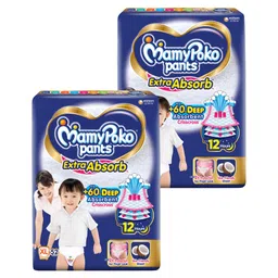 MamyPoko Extra Absorb Pants Style Diapers Xtra Large - 52 Pieces - (Pack of 2)-picture-32