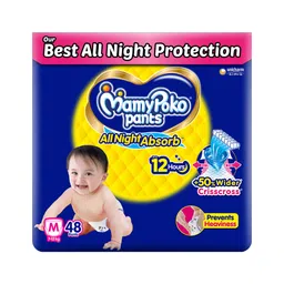 MamyPoko Standard Pant Style All Night Absorb Diapers Medium - 48 Pieces-picture-39