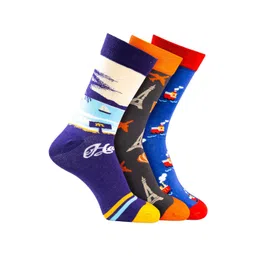 Man Arden Men Pack Of 3 Patterned Calf Length Cotton  Socks-picture-39