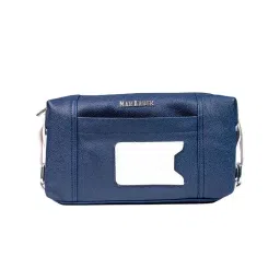 Man Arden "The Beau Blue" PVC Leather Toiletry Bag / Shaving Kit Pouch for Men - Blue-picture-12