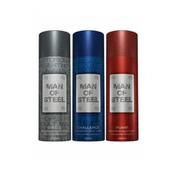 Denver Man of Steel Set of Drill + Challenge + Pump Deodorant Body Spray - 127 g Each-picture-19