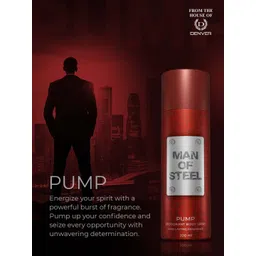 Denver Set of 3 Man Of Steel Pump Long-Lasting Deodorant Body Spray - 200ml each image 3