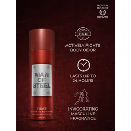 Denver Set of 3 Man Of Steel Pump Long-Lasting Deodorant Body Spray - 200ml each image 4